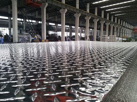 3003 H22 Aluminium Checker Plate Sheet Aluminum Tread Plate Good Slip Resistance Highly Reflective